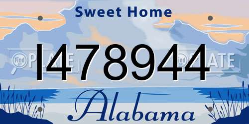 I478944 Alabama License Plate