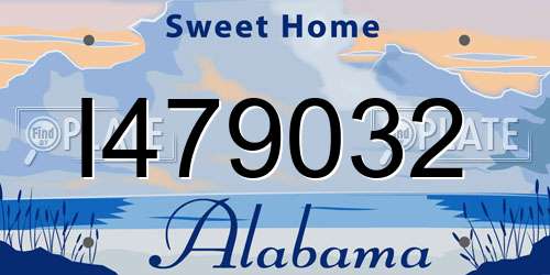 I479032 Alabama License Plate