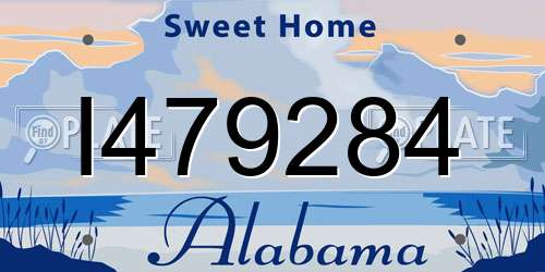 I479284 Alabama License Plate
