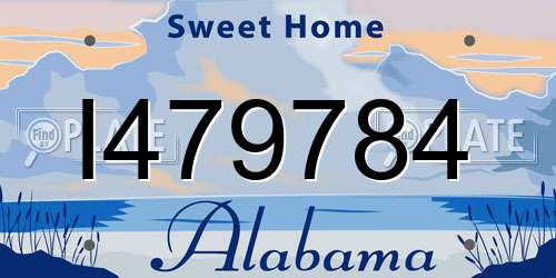 I479784 Alabama License Plate