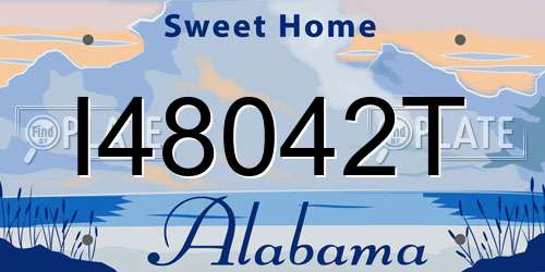 I48042T Alabama License Plate