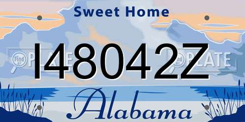I48042Z Alabama License Plate