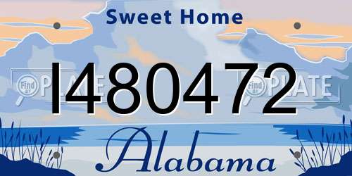 I480472 Alabama License Plate