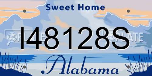 I48128S Alabama License Plate