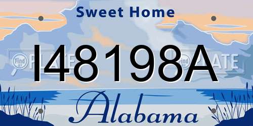 I48198A Alabama License Plate