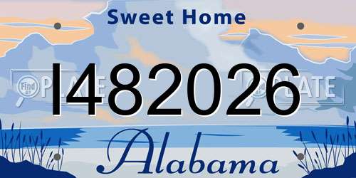 I482026 Alabama License Plate