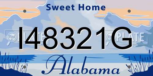 I48321G Alabama License Plate