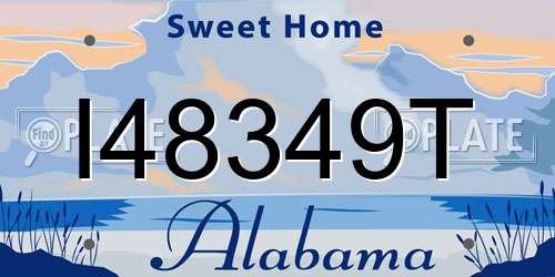 I48349T Alabama License Plate