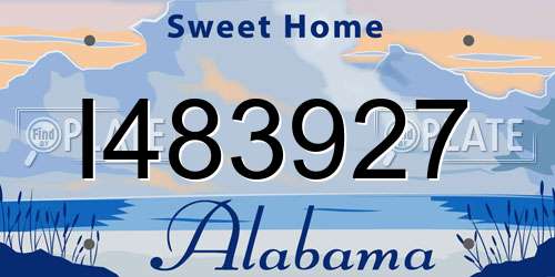 I483927 Alabama License Plate