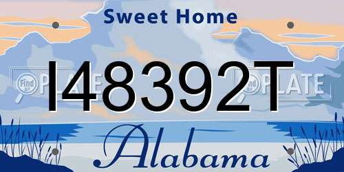 I48392T Alabama License Plate
