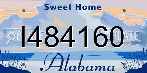 I484160 Alabama License Plate