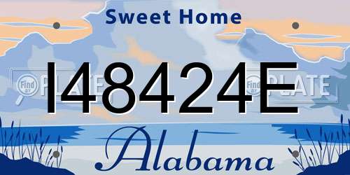 I48424E Alabama License Plate