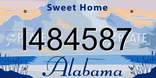 I484587 Alabama License Plate