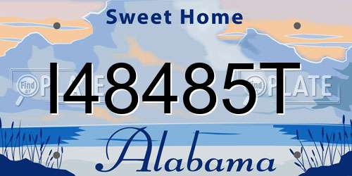 I48485T Alabama License Plate
