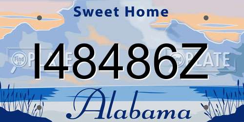 I48486Z Alabama License Plate