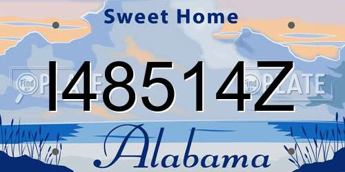 I48514Z Alabama License Plate