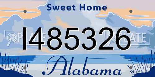I485326 Alabama License Plate