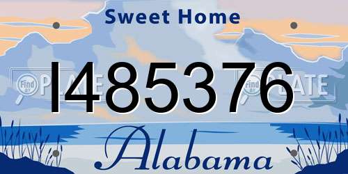 I485376 Alabama License Plate