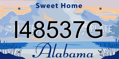 I48537G Alabama License Plate