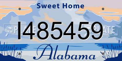 I485459 Alabama License Plate