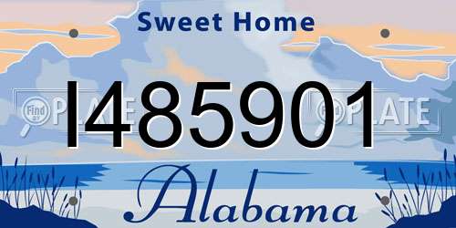 I485901 Alabama License Plate
