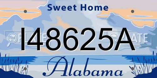 I48625A Alabama License Plate