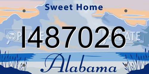 I487026 Alabama License Plate