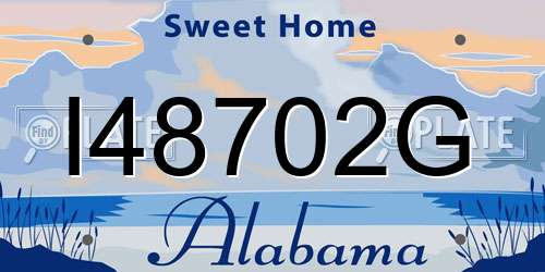 I48702G Alabama License Plate