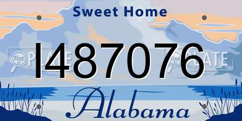 I487076 Alabama License Plate