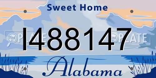 I488147 Alabama License Plate