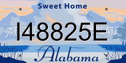 I48825E Alabama License Plate