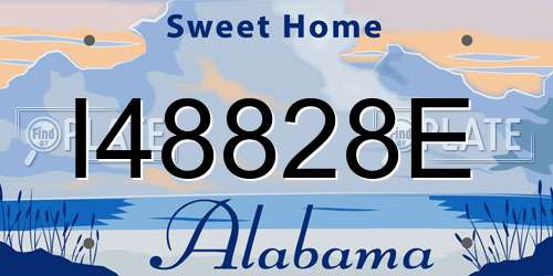 I48828E Alabama License Plate