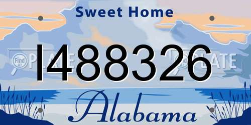 I488326 Alabama License Plate