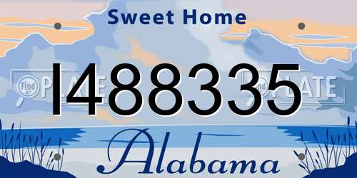 I488335 Alabama License Plate