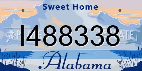 I488338 Alabama License Plate
