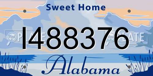 I488376 Alabama License Plate