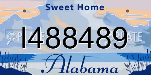 I488489 Alabama License Plate