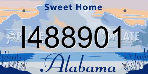 I488901 Alabama License Plate