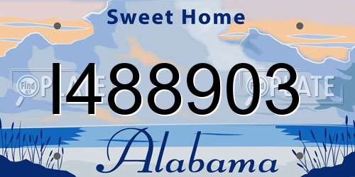 I488903 Alabama License Plate