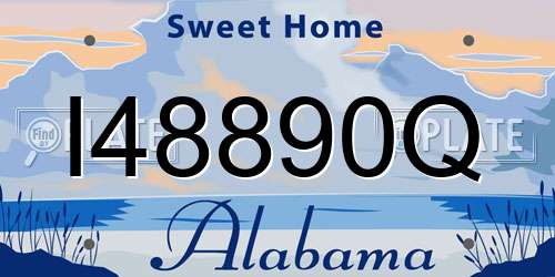 I48890Q Alabama License Plate