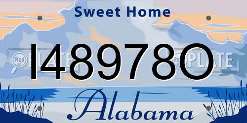 I48978O Alabama License Plate