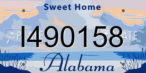 I490158 Alabama License Plate