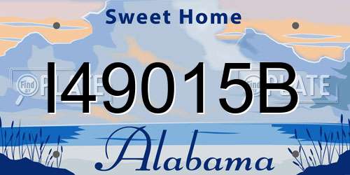 I49015B Alabama License Plate