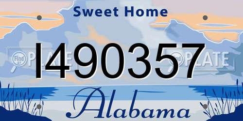I490357 Alabama License Plate