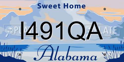 I491QA Alabama License Plate