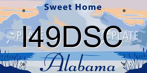 I49DSC Alabama License Plate