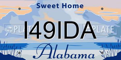 I49IDA Alabama License Plate