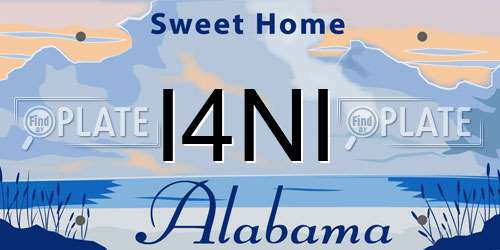 I4NI Alabama License Plate