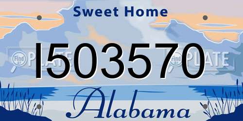 I503570 Alabama License Plate