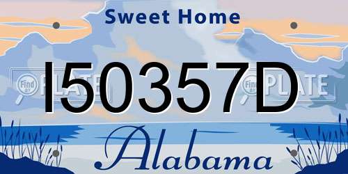 I50357D Alabama License Plate